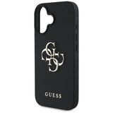 Husa de protectie Guess Hardcase Grained Big 4G Logo Small Classic Logo (GUHCP16SPGT4MBK) compatibil cu iPhone 16, Negru