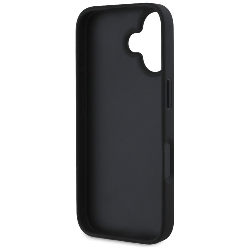 Husa de protectie Guess Hardcase Grained Big 4G Logo Small Classic Logo (GUHCP16SPGT4MBK) compatibil cu iPhone 16, Negru