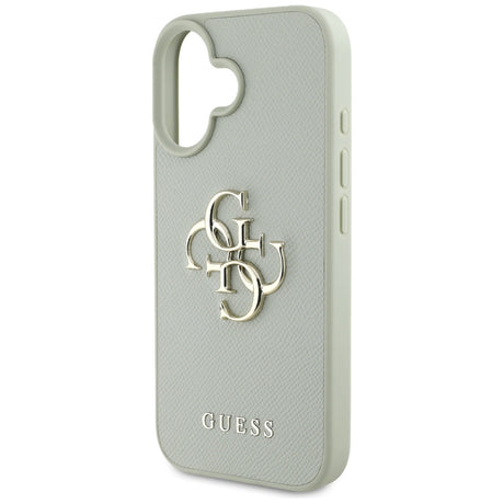 Husa de protectie Guess Hardcase Grained Big 4G Logo Small Classic Logo (GUHCP16SPGT4MBN) compatibil cu iPhone 16, Verde
