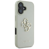 Husa de protectie Guess Hardcase Grained Big 4G Logo Small Classic Logo (GUHCP16SPGT4MBN) compatibil cu iPhone 16, Verde