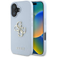 Husa de protectie Guess Hardcase Grained Big 4G Logo Small Classic Logo (GUHCP16SPGT4MBB) compatibil cu iPhone 16, Albastru