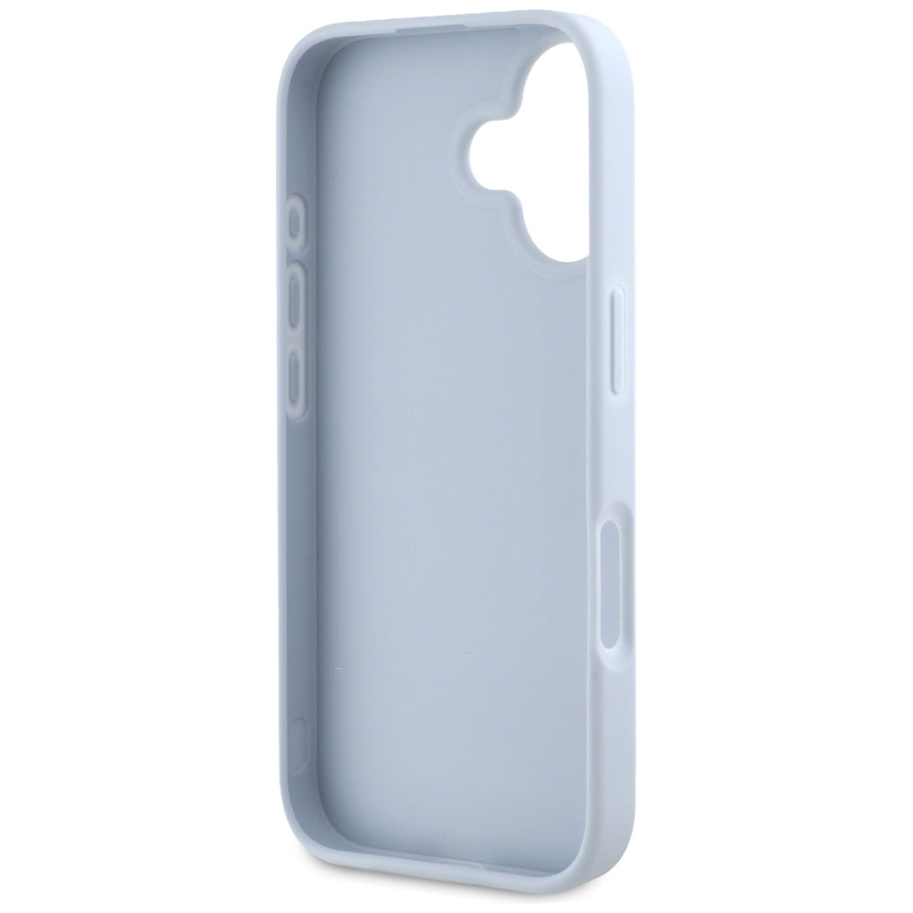 Husa de protectie Guess Hardcase Grained Big 4G Logo Small Classic Logo (GUHCP16SPGT4MBB) compatibil cu iPhone 16, Albastru
