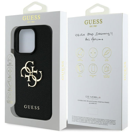 Husa de protectie Guess Hardcase compatibil cu iPhone 16 Pro, Negru