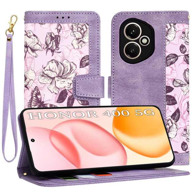 Husa de protectie Techsuit FlipCraft compatibil cu Honor 400, Mysterious Purple