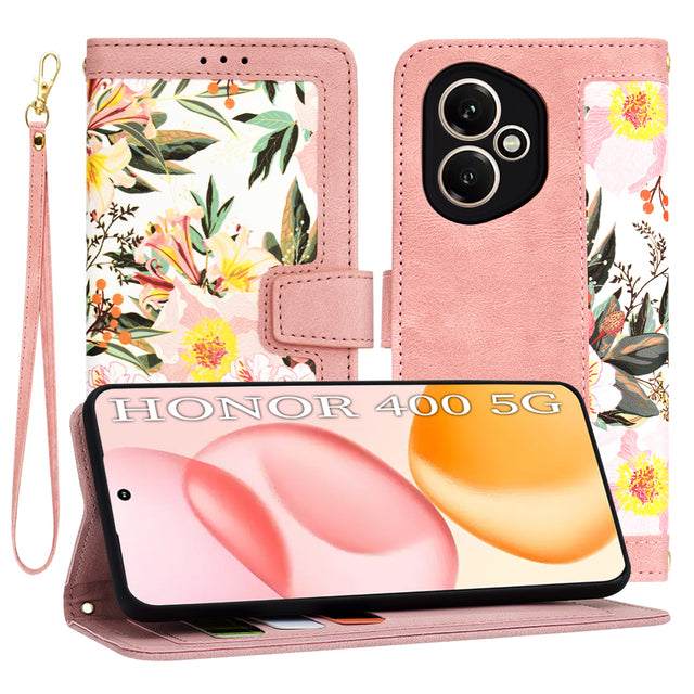 Husa de protectie Techsuit FlipCraft compatibil cu Honor 400, Sweetheart Pink