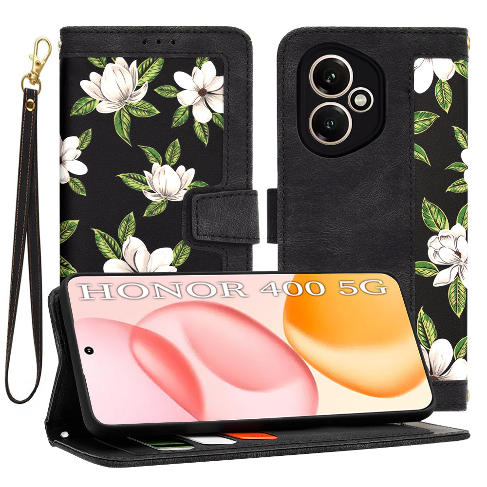 Husa de protectie Techsuit FlipCraft compatibil cu Honor 400, Flowers of the Dawn