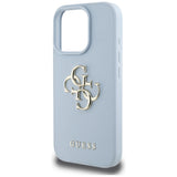 Husa de protectie Guess Hardcase Grained Big 4G Logo Small Classic Logo (GUHCP16LPGT4MBB) compatibil cu iPhone 16 Pro, Albastru