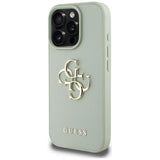 Husa de protectie Guess Hardcase Grained Big 4G Logo Small Classic Logo (GUHCP16XPGT4MBN) compatibil cu iPhone 16 Pro Max, Verde