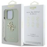 Husa de protectie Guess Hardcase Grained Big 4G Logo Small Classic Logo (GUHCP16XPGT4MBN) compatibil cu iPhone 16 Pro Max, Verde