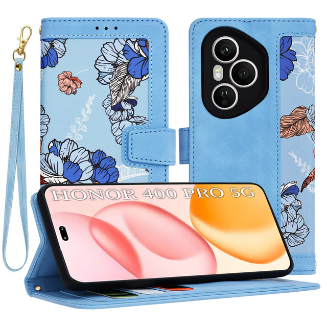 Husa de protectie Techsuit FlipCraft compatibil cu Honor 400 Pro, Vibrant Blue