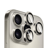 Folie de protectie Blueo Sapphire Crystal Original Lens Glass compatibil cu iPhone 16 Pro / iPhone 16 Pro Max, Natural Titanium