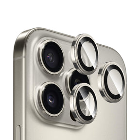 Folie de protectie Blueo Sapphire Crystal Original Lens Glass compatibil cu iPhone 16 Pro / iPhone 16 Pro Max, Natural Titanium