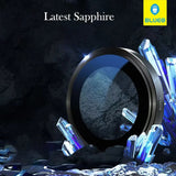 Folie de protectie Blueo Sapphire Crystal Original Lens Glass compatibil cu iPhone 16 Pro / iPhone 16 Pro Max, Natural Titanium