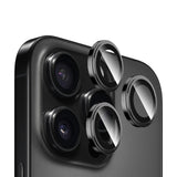 Folie de protectie Blueo Sapphire Crystal Original Lens Glass compatibil cu iPhone 16 Pro / iPhone 16 Pro Max, Negru Titanium