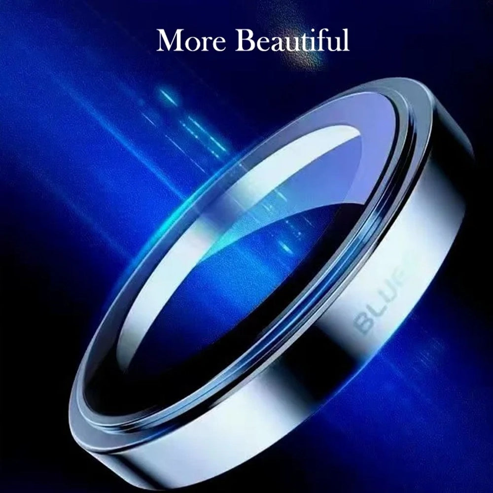 Folie de protectie Blueo Sapphire Crystal Original Lens Glass compatibil cu iPhone 16 Pro / iPhone 16 Pro Max, Negru Titanium