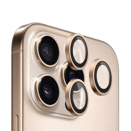 Folie de protectie Blueo 99 Anti-Reflective Lens Glass compatibil cu iPhone 15 Pro /iPhone 15 Pro Max /iPhone 16 Pro /iPhone 16 Pro Max, Auriu En Titanium