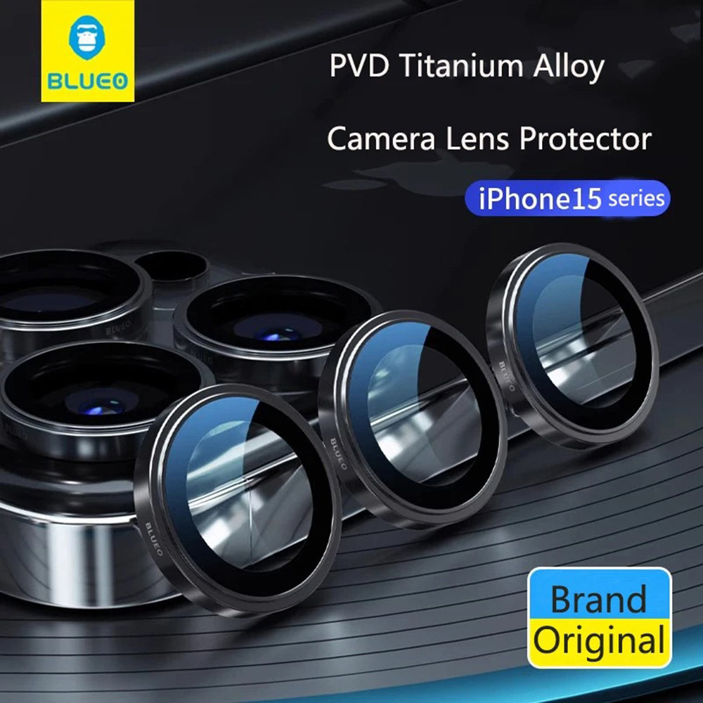 Folie de protectie Blueo 99 Anti-Reflective Lens Glass compatibil cu iPhone 15 Pro /iPhone 15 Pro Max /iPhone 16 Pro /iPhone 16 Pro Max, Argintiu Titanium