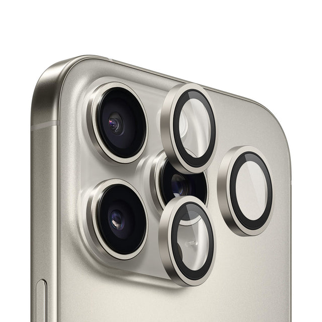 Folie de protectie Blueo 99 Anti-Reflective Lens Glass compatibil cu iPhone 15 Pro /iPhone 15 Pro Max /iPhone 16 Pro /iPhone 16 Pro Max, Natural Titanium