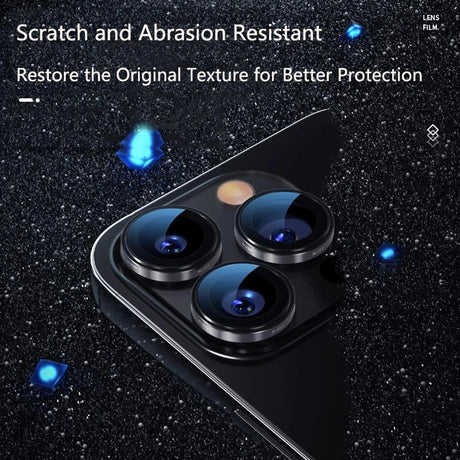 Folie de protectie Blueo 99 Anti-Reflective Lens Glass compatibil cu iPhone 15 Pro /iPhone 15 Pro Max /iPhone 16 Pro /iPhone 16 Pro Max, Natural Titanium