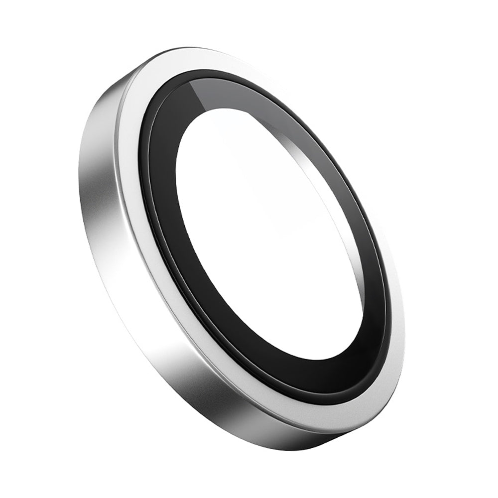 Folie de protectie Blueo Original Metal Frame Lens compatibil cu iPhone 16 / iPhone 16 Plus, Argintiu