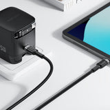 Cablu Acefast 2in1 (C22-02), Fast Charge, Type-C to 2x Type-C, 100W, 5A, Nylon Braid, CE, RoHS, EAC, 1.25m, Negru