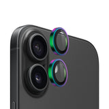 Folie de protectie Blueo Original Metal Frame Lens compatibil cu iPhone 16 / iPhone 16 Plus, Colorful