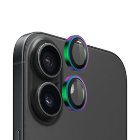 Folie de protectie Blueo Original Metal Frame Lens compatibil cu iPhone 16 / iPhone 16 Plus, Colorful