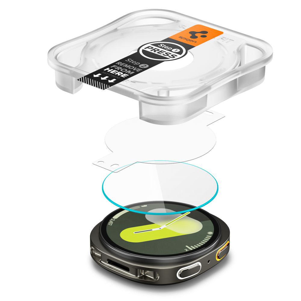 Accesoriu smartwatch Spigen (set de 2) Glas.tR EZ Fit (AGL09876) compatibil cu Samsung Galaxy Watch8 44mm, Transparent