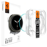 Accesoriu smartwatch Spigen (set de 2) Glas.tR EZ Fit (AGL09876) compatibil cu Samsung Galaxy Watch8 44mm, Transparent