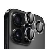 Folie de protectie Blueo Original Metal Frame Lens compatibil cu iPhone 16 Pro / iPhone 16 Pro Max, Transparent