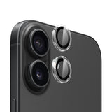 Folie de protectie Blueo Original Metal Frame Lens compatibil cu iPhone 16 / iPhone 16 Plus, Transparent
