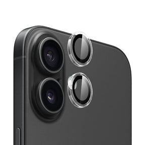 Folie de protectie Blueo Original Metal Frame Lens compatibil cu iPhone 16 / iPhone 16 Plus, Transparent