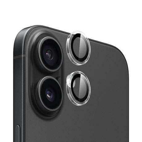 Folie de protectie Blueo Original Metal Frame Lens compatibil cu iPhone 16 / iPhone 16 Plus, Transparent