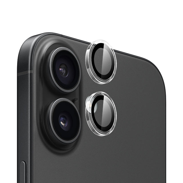 Folie de protectie Blueo Original Metal Frame Lens compatibil cu iPhone 16 / iPhone 16 Plus, Transparent