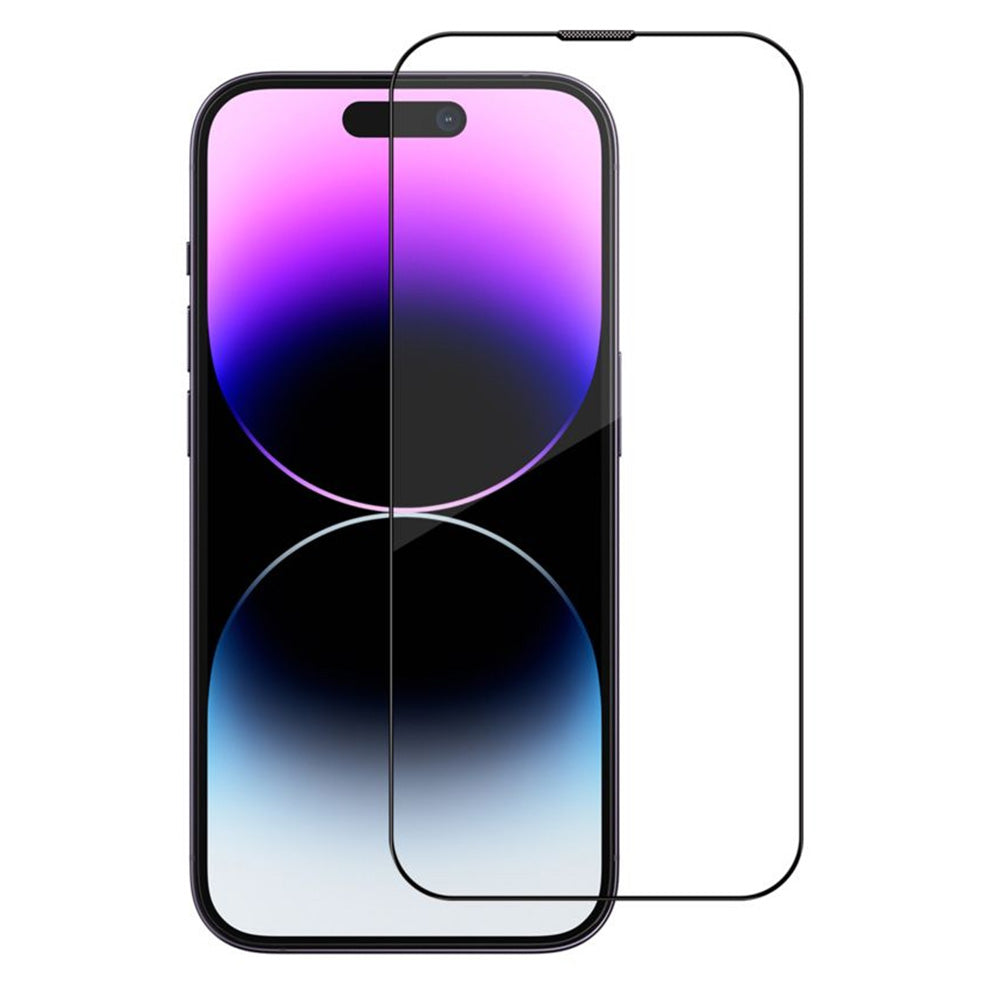 Folie de protectie Blueo Premium Sapphire Non Breaking / Scratching 9H Glass compatibil cu iPhone 15 Pro Max, Negru