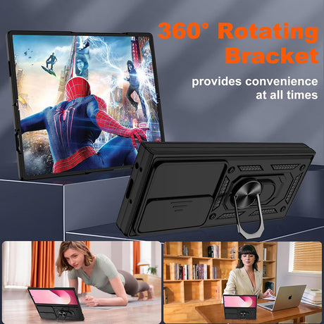 Husa de protectie Techsuit CamShield Series compatibil cu Samsung Galaxy Z Fold6, Negru