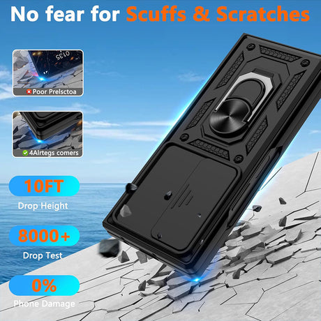Husa de protectie Techsuit CamShield Series compatibil cu Samsung Galaxy Z Fold6, Negru