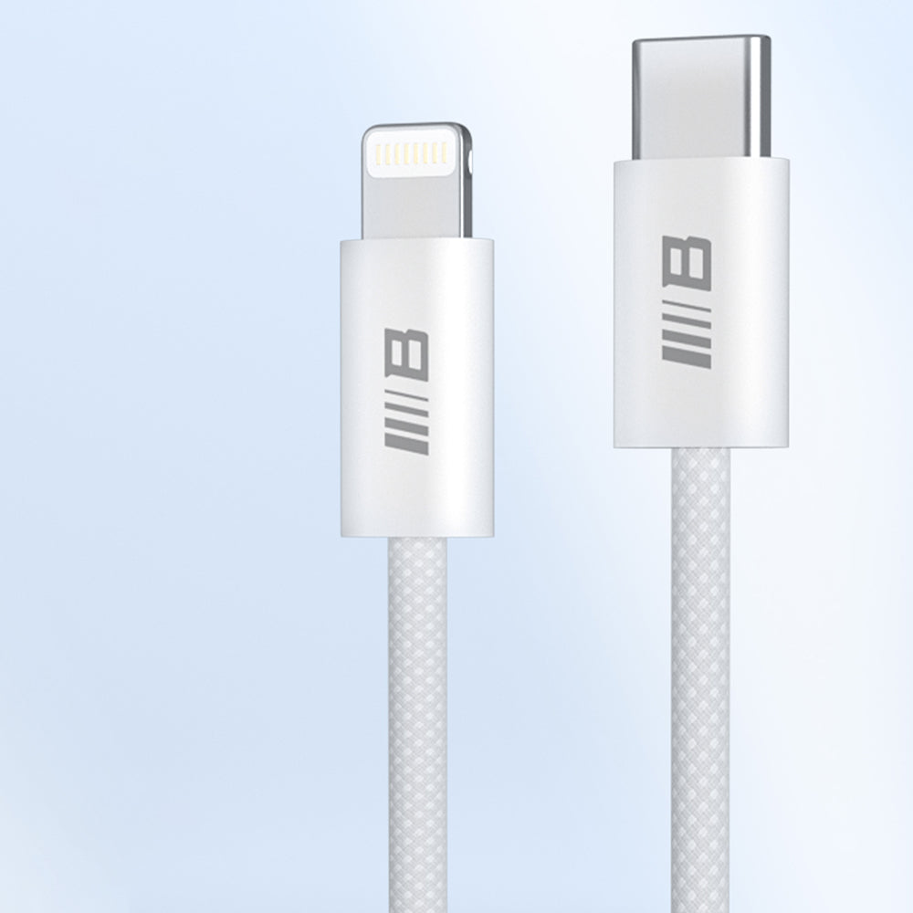 Cablu Blueo Data Cable, Type-C to Lightning, Fast Charging, Braided, 1.2m, Alb
