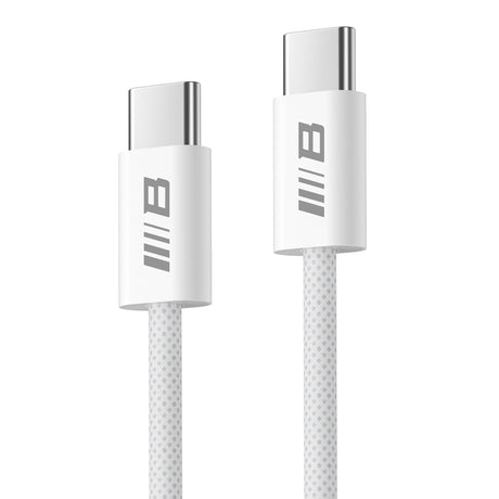 Cablu Blueo Data Cable, Type-C to Type-C, Fast Charging, Braided, 1.2m, Alb