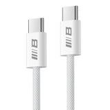 Cablu Blueo Data Cable, Type-C to Type-C, Fast Charging, Braided, 2m, Alb