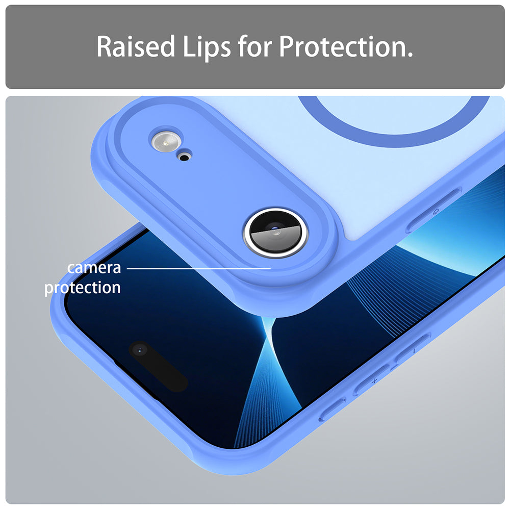 Husa de protectie Techsuit HaloFrost II MagSafe compatibil cu iPhone 17 Air, Albastru Cer