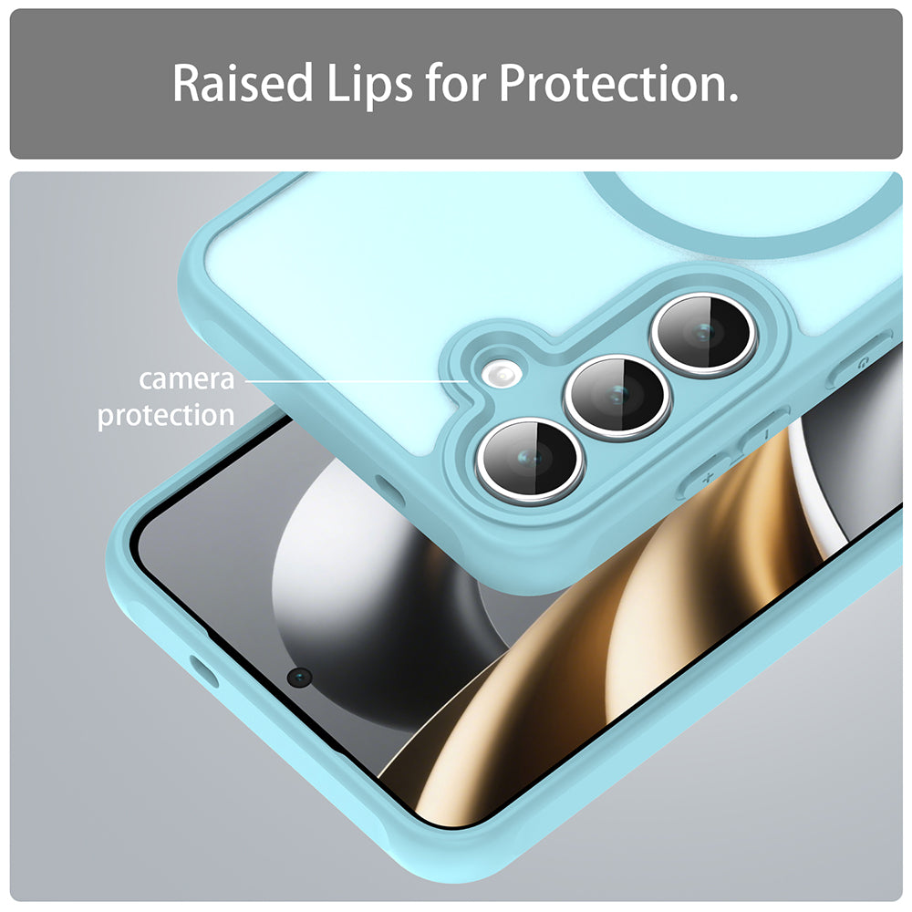 Husa de protectie Techsuit HaloFrost II MagSafe compatibil cu Samsung Galaxy S25 FE, Verde Menta