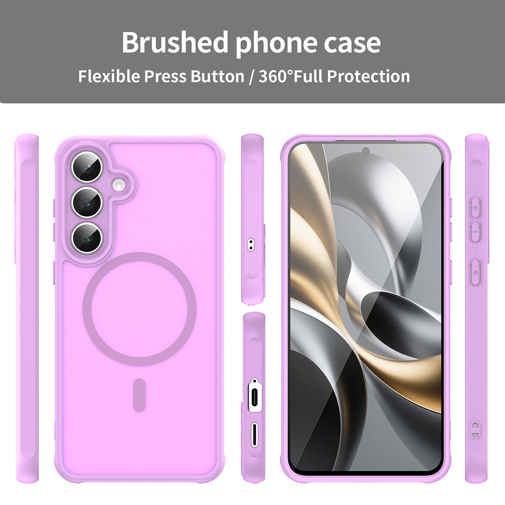 Husa de protectie Techsuit HaloFrost II MagSafe compatibil cu Samsung Galaxy S25 FE, Roz