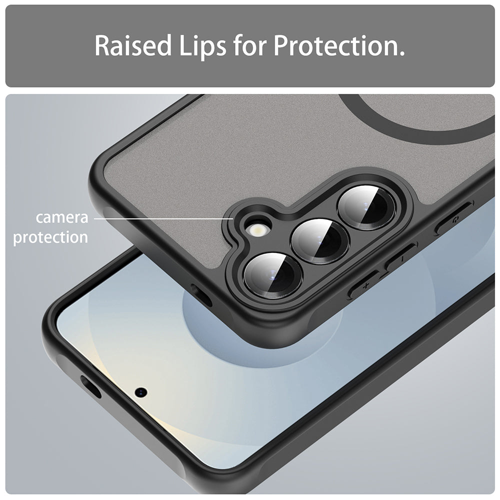 Husa de protectie Techsuit HaloFrost II MagSafe compatibil cu Samsung Galaxy S25 FE, Negru