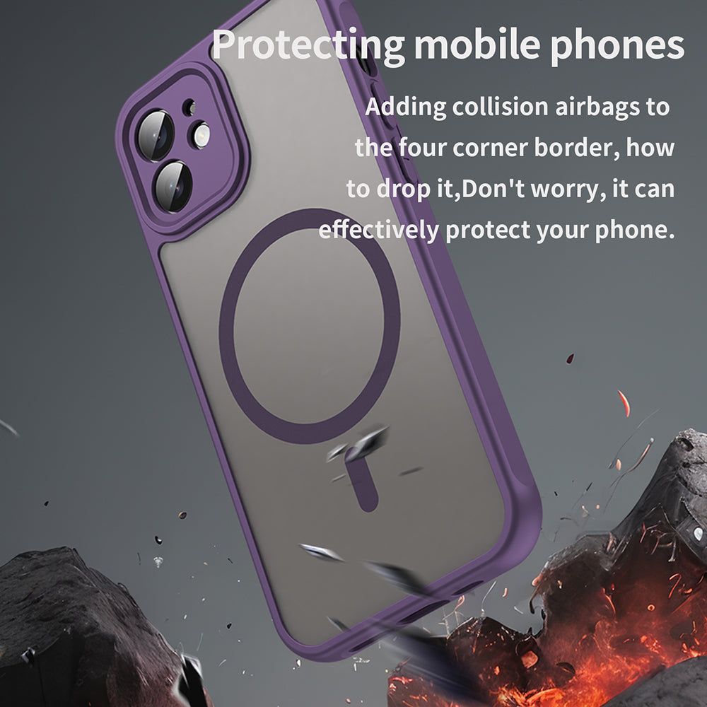 Husa de protectie Techsuit HaloFrost II compatibil MagSafe, compatibil cu iPhone 11, Mov