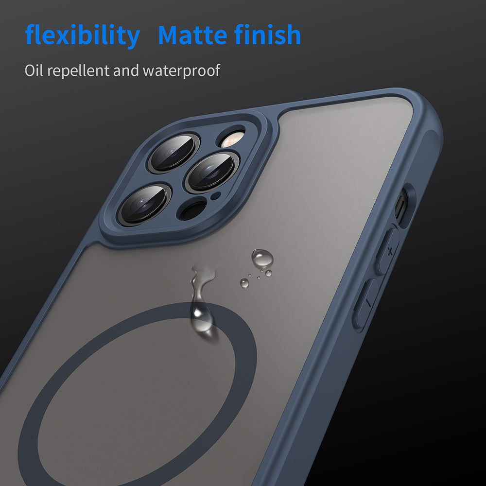 Husa de protectie Techsuit HaloFrost II MagSafe compatibil cu iPhone 11 Pro Max, Bleumarin