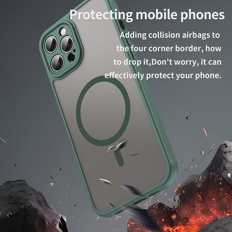 Husa de protectie Techsuit HaloFrost II MagSafe compatibil cu iPhone 11 Pro Max, Verde