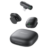 Casti Acefast Wireless Lavalier Microphones (R1), Type-C, 360° Pickup Range, Noise Reduction, 750mAh, Ultra-low Latency, Negru