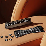 Gadget Techsuit Premium Phone Number Plate DialCraft (SN1), Parking Sign, Slim Design, Magnetic Numbers, with Adhesive, Negru