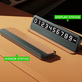 Gadget Techsuit Premium Phone Number Plate DialCraft (SN1), Parking Sign, Slim Design, Magnetic Numbers, with Adhesive, Negru